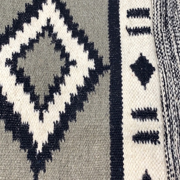 Panache Boho Aztec Woven Tote Bag With Pom Detail - Picture 5 of 10